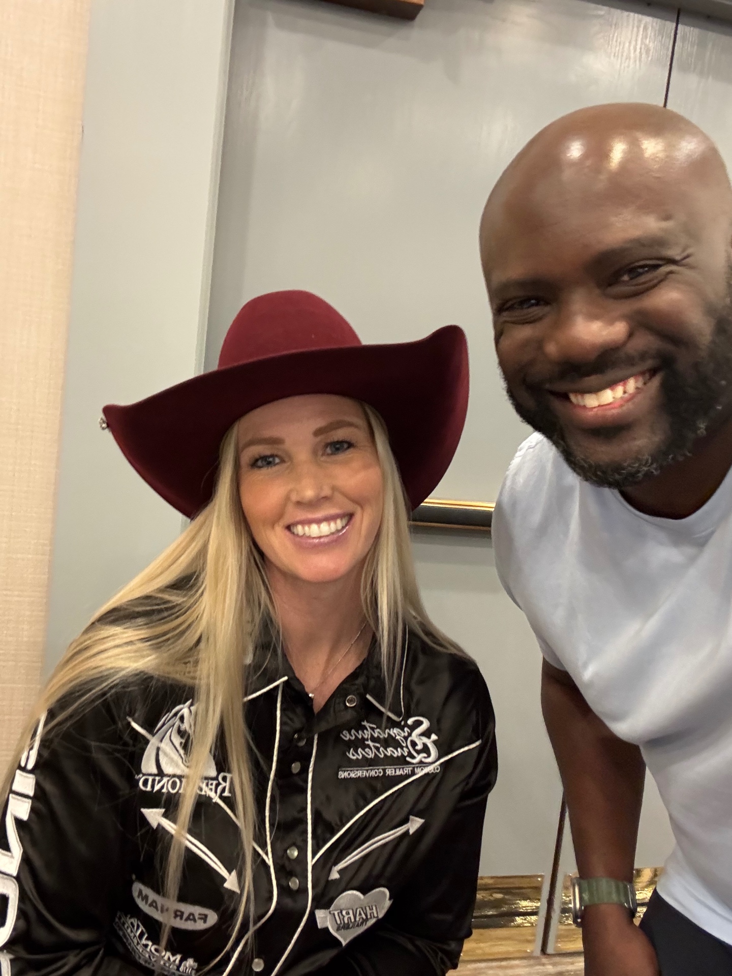 Brown with a Signature Country partner backstage